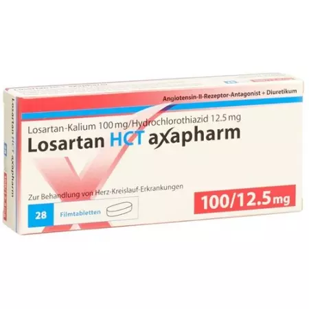 Losartan HCT Axapharm 100/12.5 mg 28 filmtablets Losartan HCT Axapharm 100/12.5 mg 28 filmtablets