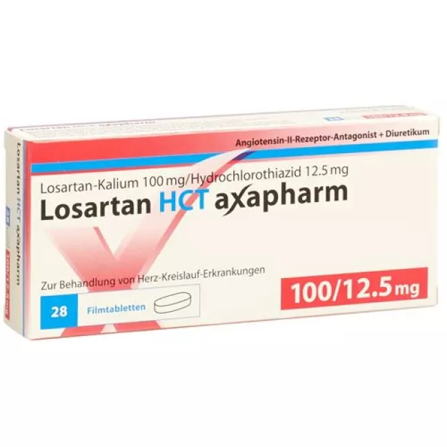 Losartan HCT Axapharm 100/12.5 mg 28 filmtablets Losartan HCT Axapharm 100/12.5 mg 28 filmtablets