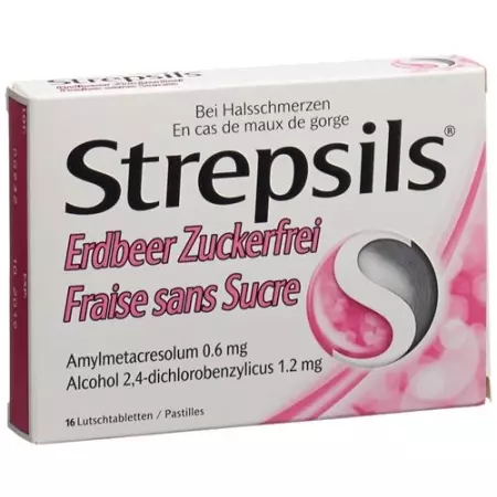 Strepsils Erdbeer 16 Lutschtablets Strepsils Erdbeer 16 Lutschtablets