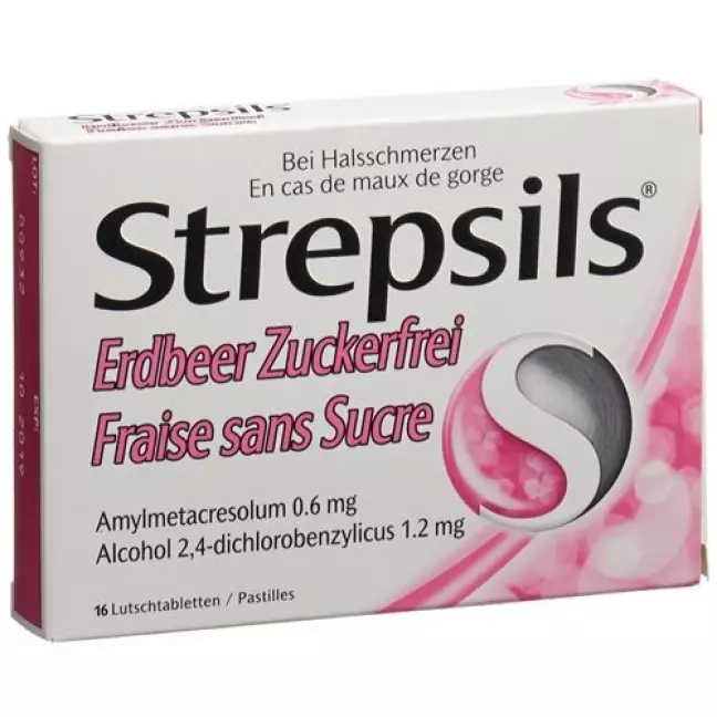 Strepsils Erdbeer 16 Lutschtablets Strepsils Erdbeer 16 Lutschtablets