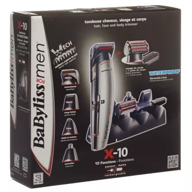 BABYLISS TRIMMER X10 HAIR FACE BABYLISS TRIMMER X10 HAIR FACE