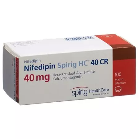 Nifedipin Spirig 40 mg CR 100 tablets Nifedipin Spirig 40 mg CR 100 tablets