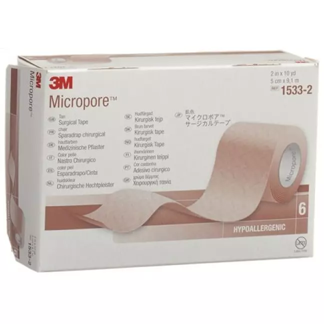 3M Micropore Vlies Heftpflaster ohne диспенсер 50мм x 9.14m weiss 6 штук 3M Micropore Vlies Heftpflaster ohne диспенсер 50мм x 9.14m weiss 6 штук