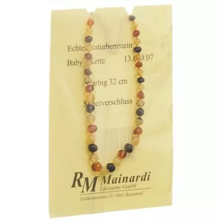 Mainardi янтарь Babykette Farbig 32см Silberverschluss Mainardi янтарь Babykette Farbig 32см Silberverschluss