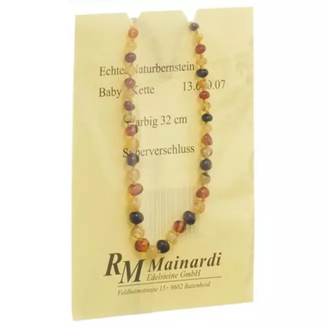 Mainardi янтарь Babykette Farbig 32см Silberverschluss Mainardi янтарь Babykette Farbig 32см Silberverschluss