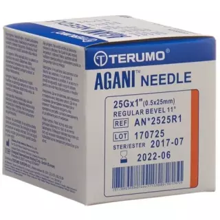 Terumo Agani Einmalkanulen 25г 0.5x25мм Orange 100 штук