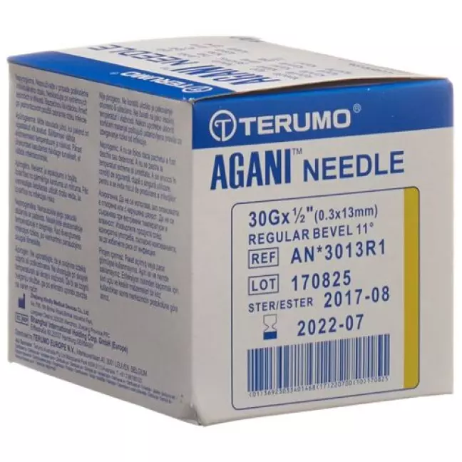Terumo Agani Einmalkanulen 30г 0.3x13мм Gelb 100 штук Terumo Agani Einmalkanulen 30г 0.3x13мм Gelb 100 штук