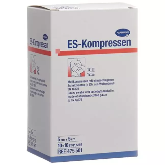 Mediset Es-Kompresse 5x5cm Steril T17 12-fach 100 Stuck Mediset Es-Kompresse 5x5cm Steril T17 12-fach 100 Stuck