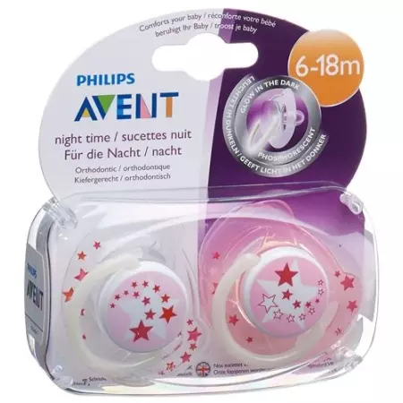Avent Philips Beruhigungssauger Nacht 6-18 Madchen Pink Avent Philips Beruhigungssauger Nacht 6-18 Madchen Pink