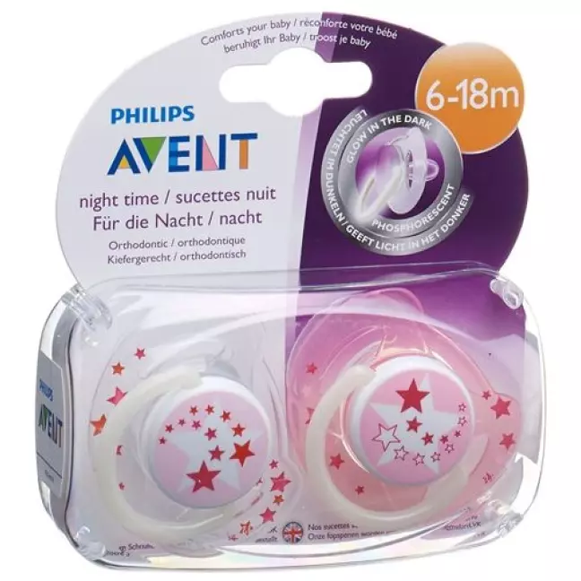 Avent Philips Beruhigungssauger Nacht 6-18 Madchen Pink Avent Philips Beruhigungssauger Nacht 6-18 Madchen Pink