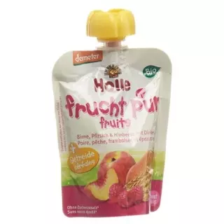 Holle Pouchy Birne Pfirs+himb M Dink 90г