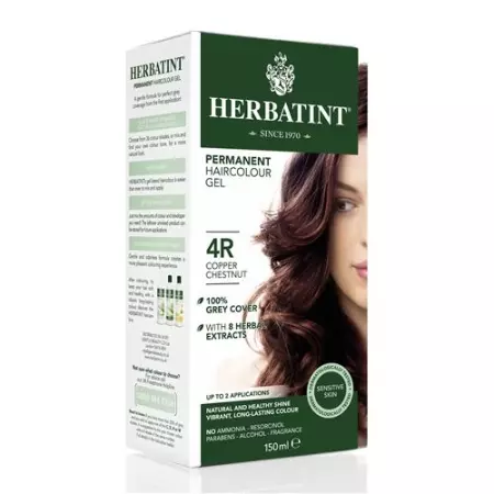 Herbatint Haarfarbegel 4r Kupfer Braun 150мл Herbatint Haarfarbegel 4r Kupfer Braun 150мл