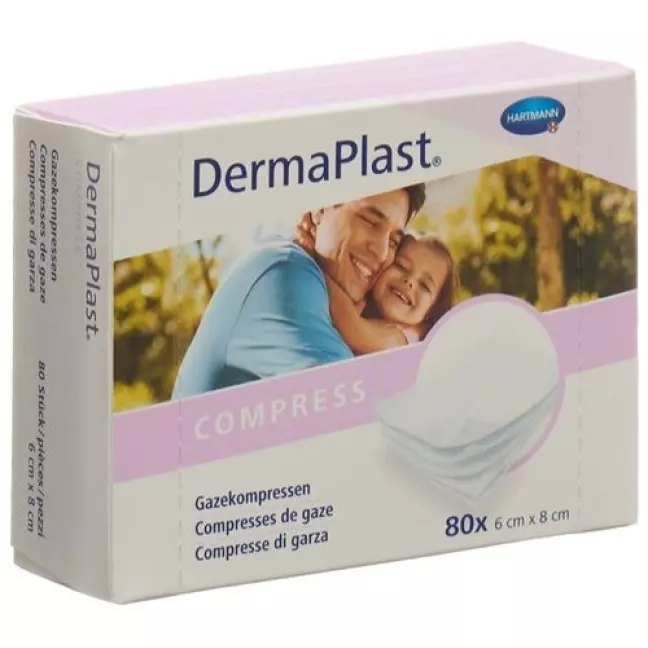 DermaPlast Gazekompressen 6x8см 80 штук DermaPlast Gazekompressen 6x8см 80 штук