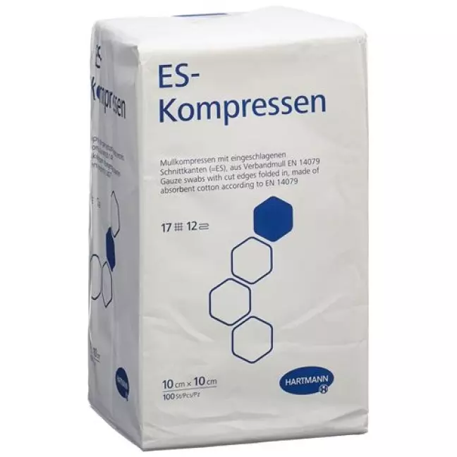 Hartmann Es Kompressen 12-fach 10x10см в пакетиках 100 штук Hartmann Es Kompressen 12-fach 10x10см в пакетиках 100 штук