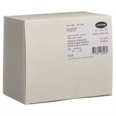 Dermaplast Stretch марлевый бинт Weiss 10смx4m 20 штук Dermaplast Stretch марлевый бинт Weiss 10смx4m 20 штук