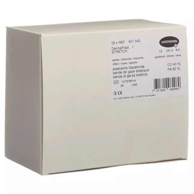 Dermaplast Stretch марлевый бинт Weiss 10смx4m 20 штук Dermaplast Stretch марлевый бинт Weiss 10смx4m 20 штук