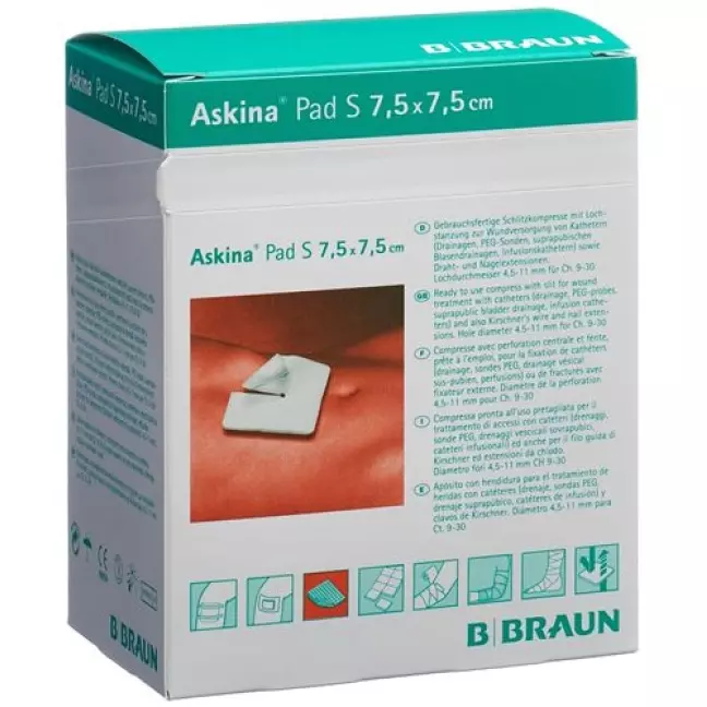 Askina Pad S Schlitzkompresse 7.5смx7.5см 30 штук Askina Pad S Schlitzkompresse 7.5смx7.5см 30 штук