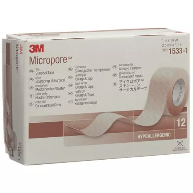 3M Micropore Heftpfl O Disp Hf 25ммx9.14m 12 штук 3M Micropore Heftpfl O Disp Hf 25ммx9.14m 12 штук