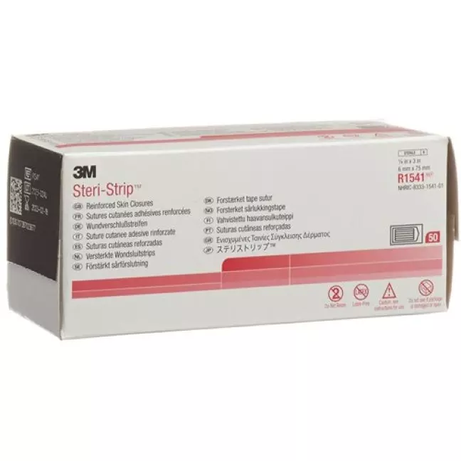 3M Steri Strip 6x75мм Weiss Verstarkt 50x 3 штуки 3M Steri Strip 6x75мм Weiss Verstarkt 50x 3 штуки