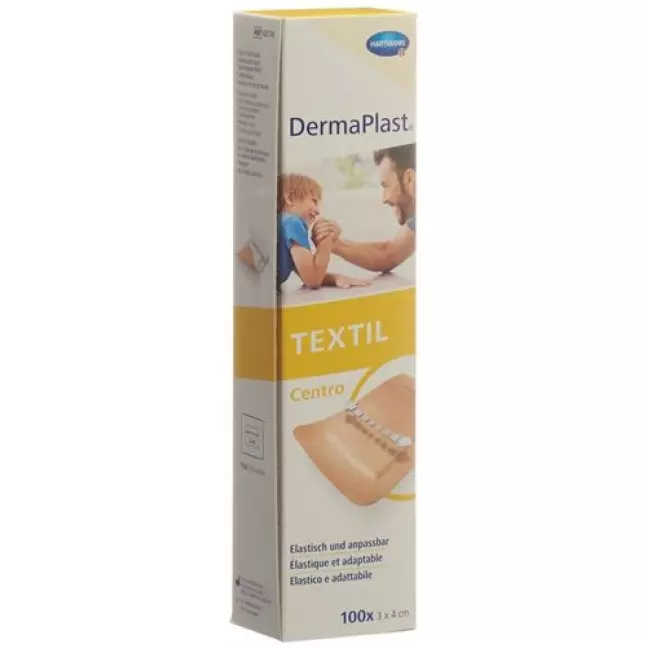 Dermaplast Textil Centro 3см x 4см Beige 100 штук Dermaplast Textil Centro 3см x 4см Beige 100 штук