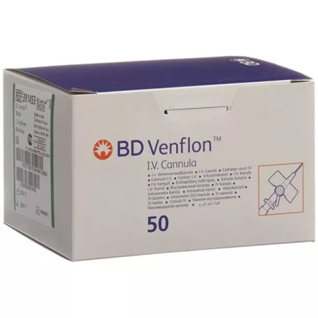 BD Venflon 2 1.2x45мм 18г Luer Grun 50 штук BD Venflon 2 1.2x45мм 18г Luer Grun 50 штук