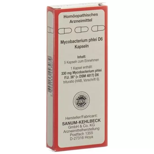 Sanum Mycobacterium Phlei в капсулах D 6 5 штук Sanum Mycobacterium Phlei в капсулах D 6 5 штук
