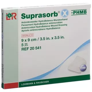 Повязка раневая Suprasorb X + PHMB HydroBalance 9x9см противомикробная