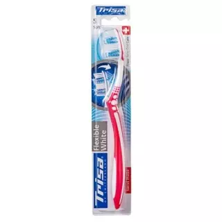 Trisa Flexible White Toothbrush Soft