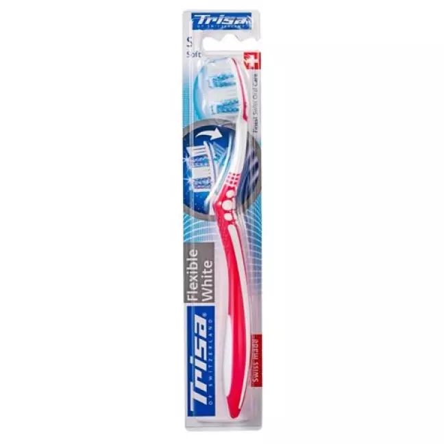 Trisa Flexible White Toothbrush Soft Trisa Flexible White Toothbrush Soft