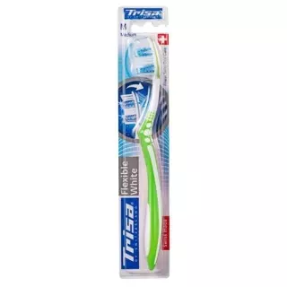 Trisa Flexible White Toothbrush Medium