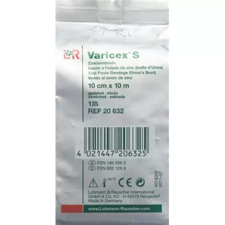 Varicex S Zinkleimbinde 10cmx10m 10 Stück