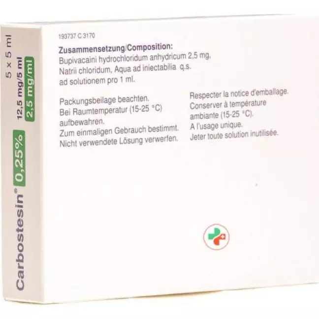 Carbostesin 0.25% 5 ml 5 Ampullen Carbostesin 0.25% 5 ml 5 Ampullen