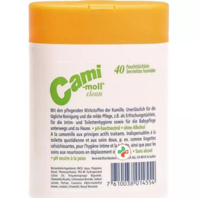 Cami Moll Clean Feuchttucher Box 40 штук Cami Moll Clean Feuchttucher Box 40 штук
