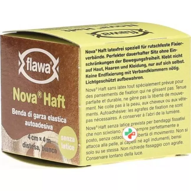 Flawa Nova Haft самоклеющиеся марлевый бинт 4смx4м Flawa Nova Haft самоклеющиеся марлевый бинт 4смx4м
