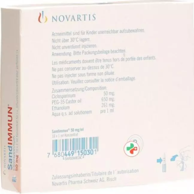 Sandimmun 50 mg/ml 10 Ampullen 1 ml Sandimmun 50 mg/ml 10 Ampullen 1 ml