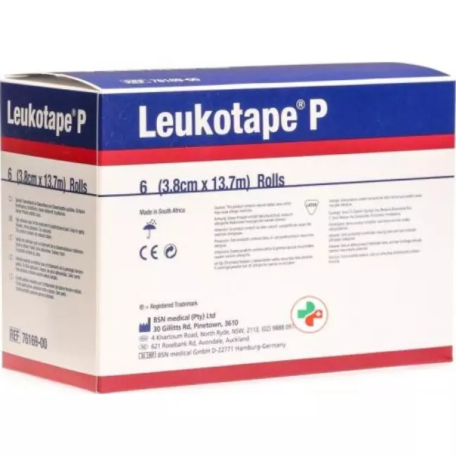Leukotape P Spezial-Tapeverband 13.7m x 3.8см 6 штук Leukotape P Spezial-Tapeverband 13.7m x 3.8см 6 штук