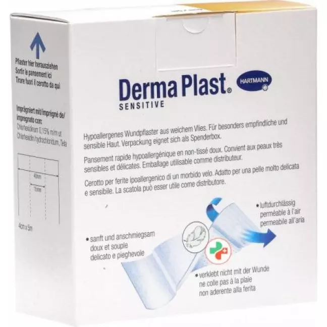 Dermaplast Sensitive Schnellverband Weiss 4смx5m рулон Dermaplast Sensitive Schnellverband Weiss 4смx5m рулон