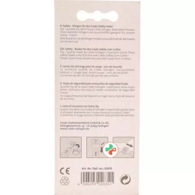 Credo Hornhaut Safety Klingen Blister 6 штук Credo Hornhaut Safety Klingen Blister 6 штук