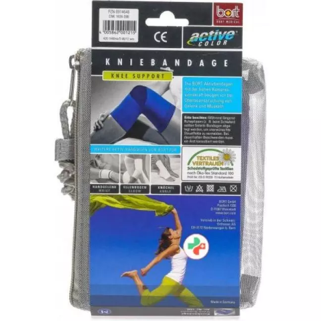 Bort Aktive Color Kniebandage размер M -37см Blau Bort Aktive Color Kniebandage размер M -37см Blau