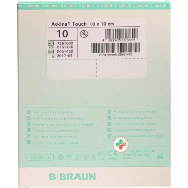 Askina Touch Schaumstoff-Wundauflage 10x10см 10 штук Askina Touch Schaumstoff-Wundauflage 10x10см 10 штук