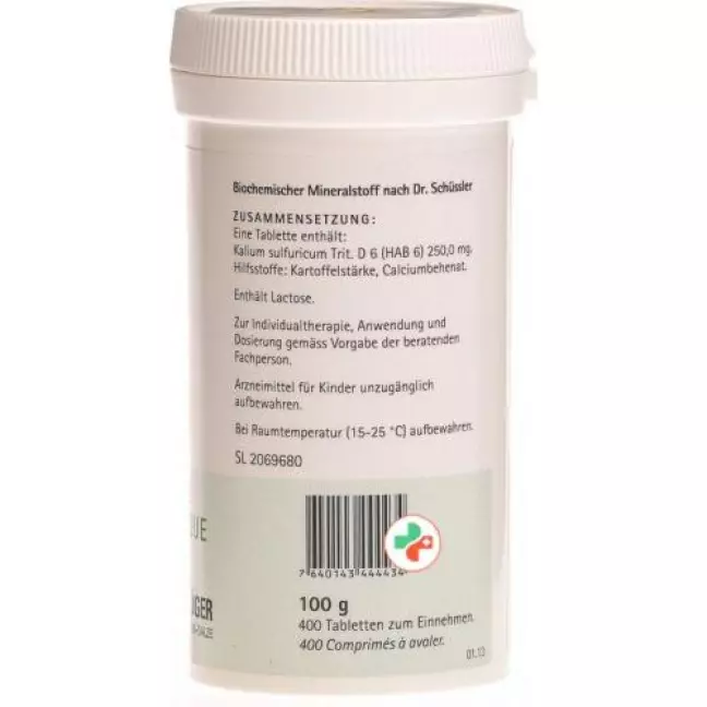 Pflueger Schussler Nr. 6 Kal Sulf в таблетках, D 6 100г Pflueger Schussler Nr. 6 Kal Sulf в таблетках, D 6 100г
