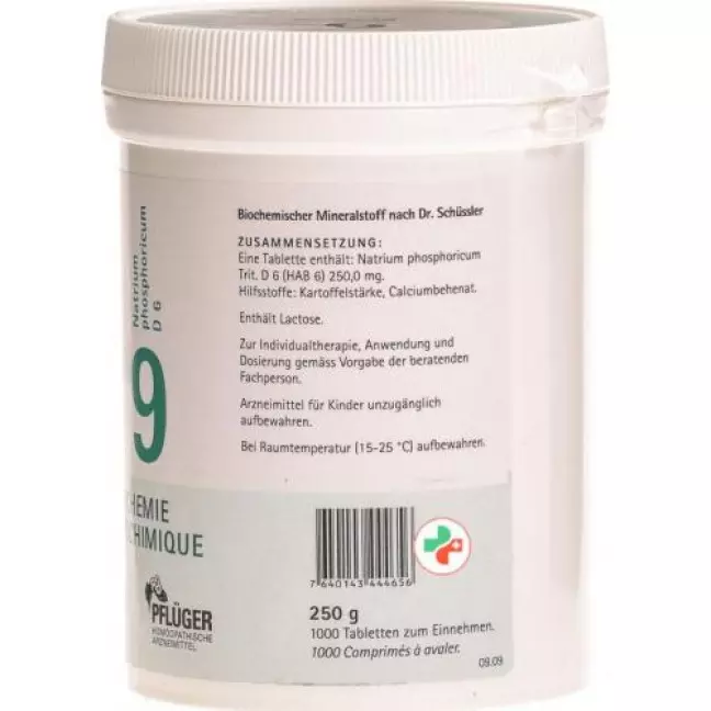 Pflueger Schussler Nr. 9 Natr Phos в таблетках, D 6 250г Pflueger Schussler Nr. 9 Natr Phos в таблетках, D 6 250г
