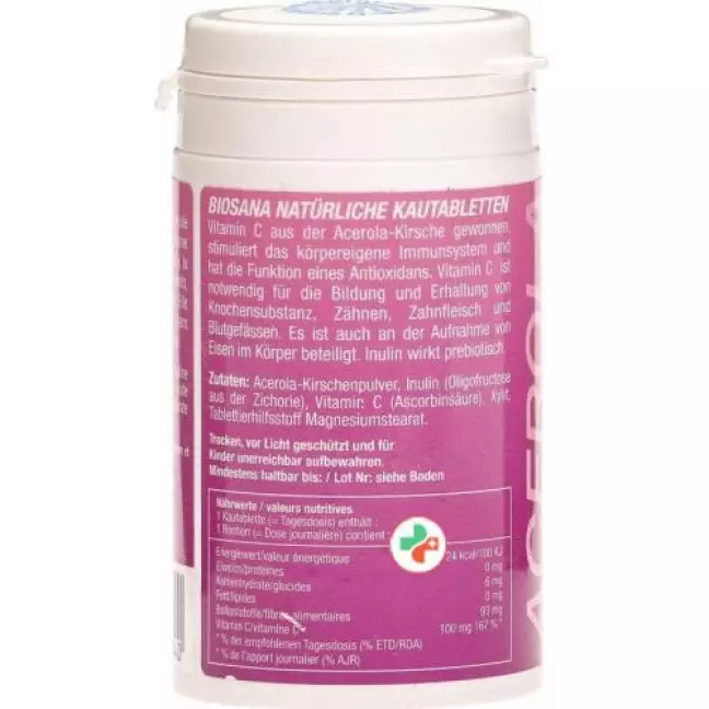 Acerola Vitamin C в таблетках, доза 60 штук Acerola Vitamin C в таблетках, доза 60 штук