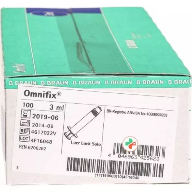 Omnifix Spritze Luer-Lock 3мл 100 штук Omnifix Spritze Luer-Lock 3мл 100 штук