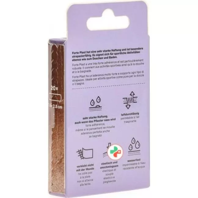 Flawa Forte Plast 2.5смx7.6см 20 штук