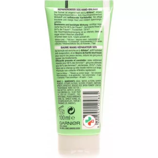 Garnier Intensif 7 Days Reparierender SOS Hand-Balsam Karitebutter 100мл Garnier Intensif 7 Days Reparierender SOS Hand-Balsam Karitebutter 100мл