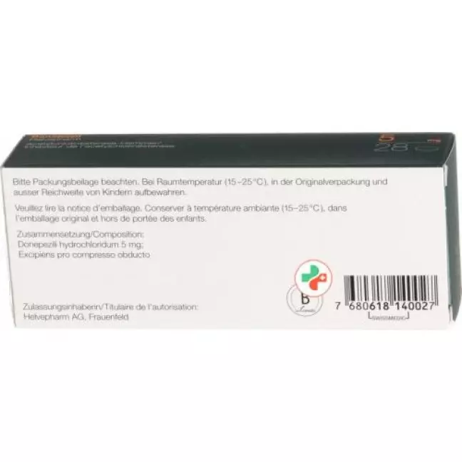 Donepezil Helvepharm 5 mg 28 filmtablets Donepezil Helvepharm 5 mg 28 filmtablets