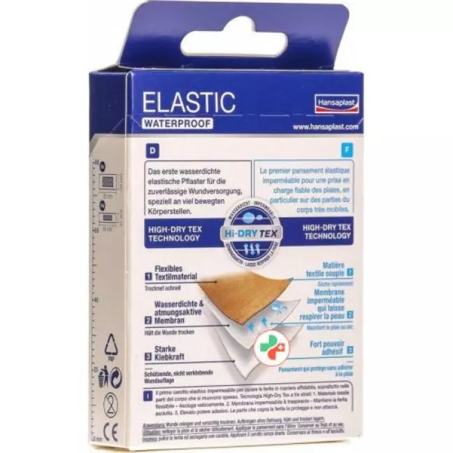 Hansaplast Elastic Waterproof Strips 20 штук Hansaplast Elastic Waterproof Strips 20 штук