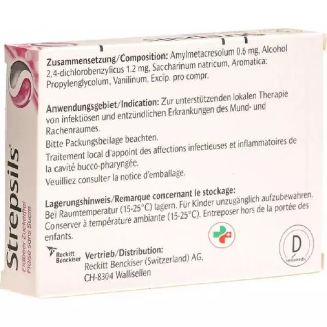 Strepsils Erdbeer 16 Lutschtablets Strepsils Erdbeer 16 Lutschtablets