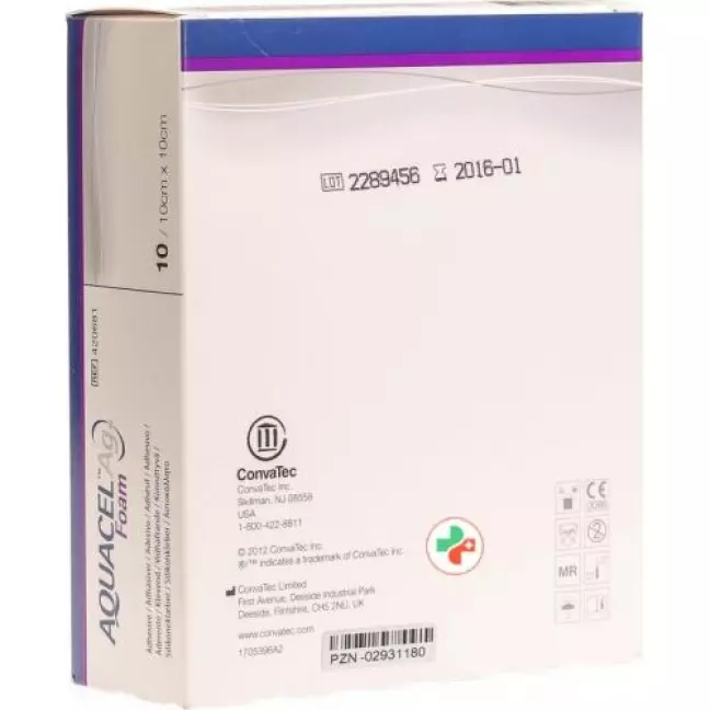 Aquacel Ag Foam 10x10см Adhesive 10 штук Aquacel Ag Foam 10x10см Adhesive 10 штук